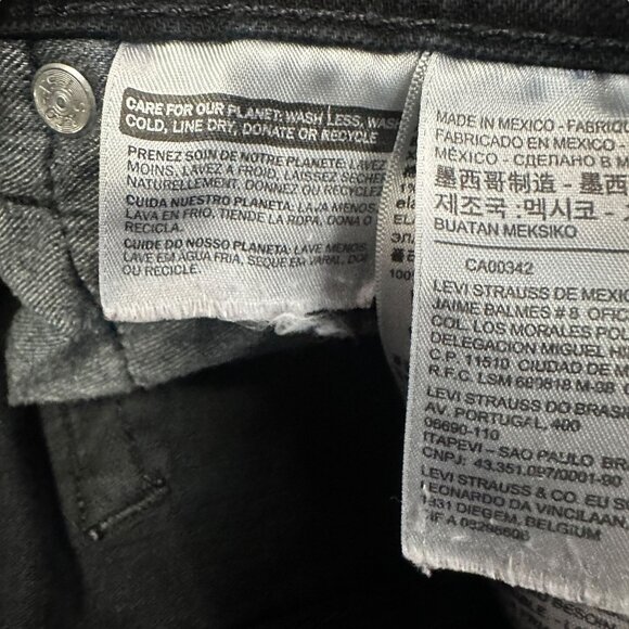 Levi Strauss Mens 29x32 511 Jeans Skateboarding Slim Fit Black Stretch Denim - Picture 9 of 16